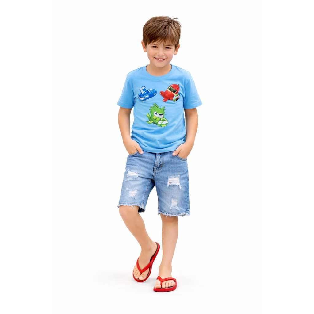 BERMUDA INFANTIL MENINO SHORTS MODELO PREMIUM JOGADOR RASGADO