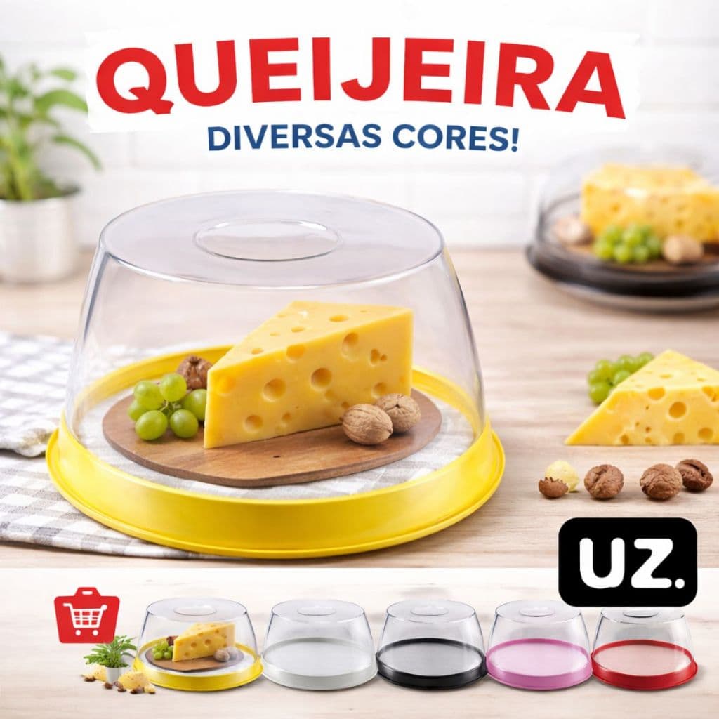 Porta Queijo - Queijeira Com Tampa – Porta Queijo Manteiga Para Mesa Café Cozinha Envio Full
