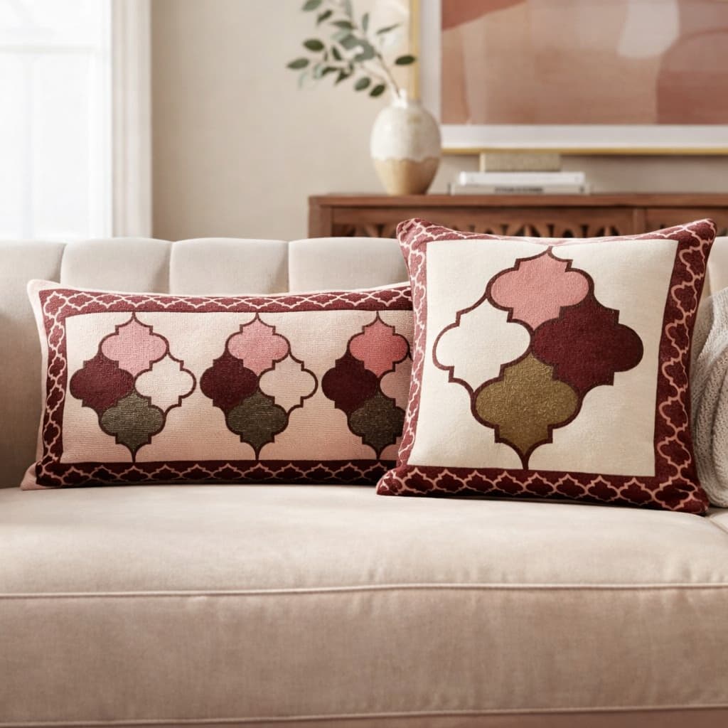 Capa de Almofada Turin  Decorativa Premium Jacquard Estampado 180 Fios
