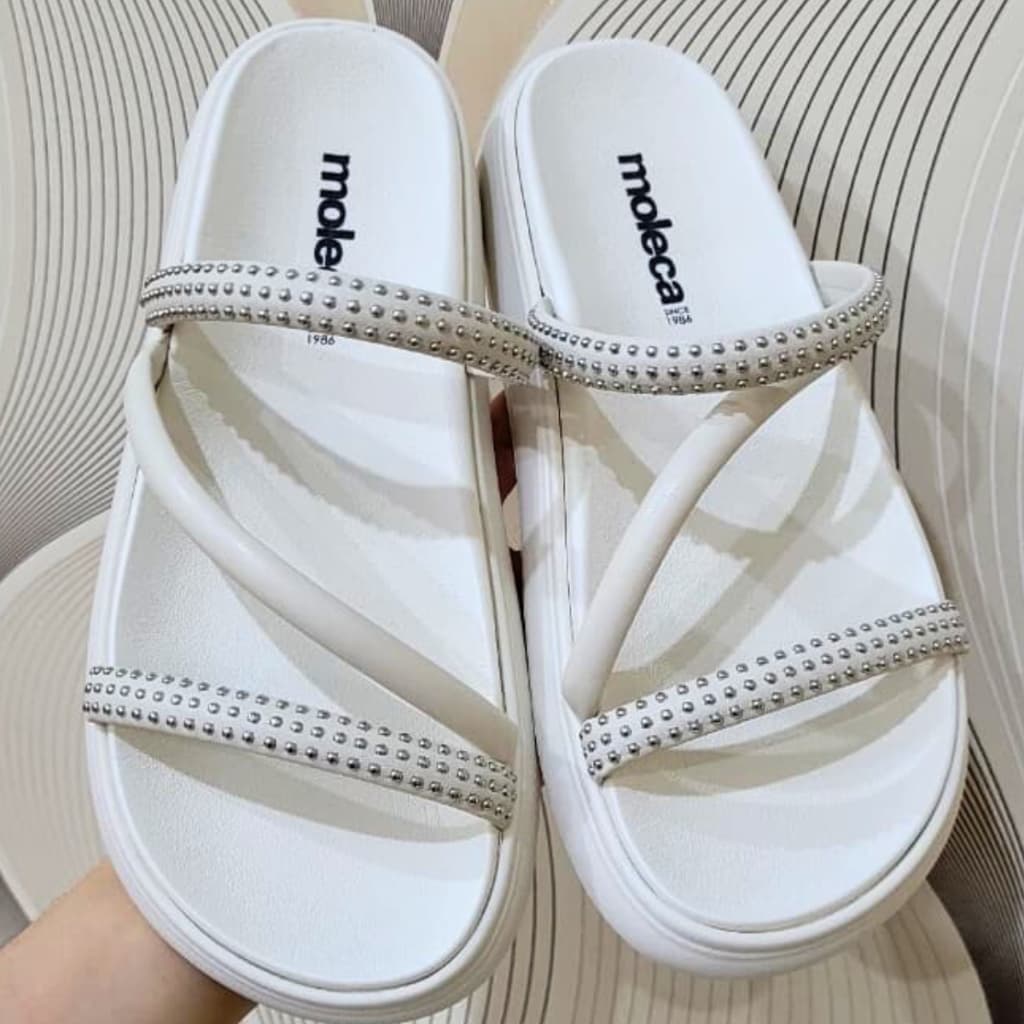 Sandália Feminina Papete Moleca Casual Cravo Confortável