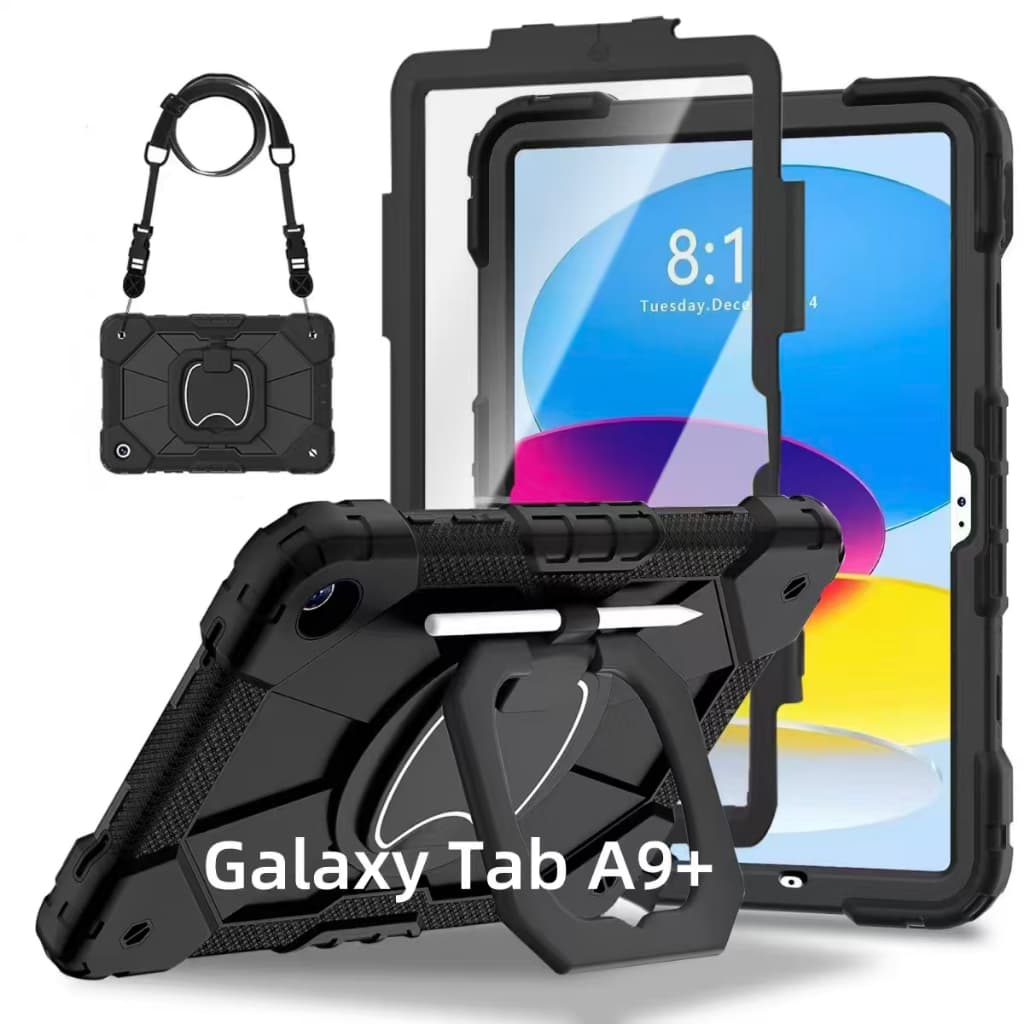 Capa À Prova De Choque Para 11'' Samsung Galaxy A11+/A9+Plus X210-X216 + Película ,Suporte Giratór