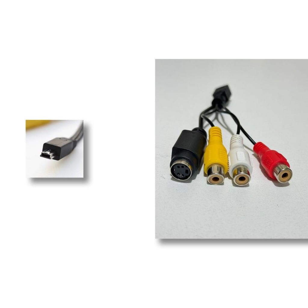 Cabo Adaptador Mini USB Tipo B 5 Pino para AV Mini-DIN para RCA (Vídeo e Áudio) – Usado