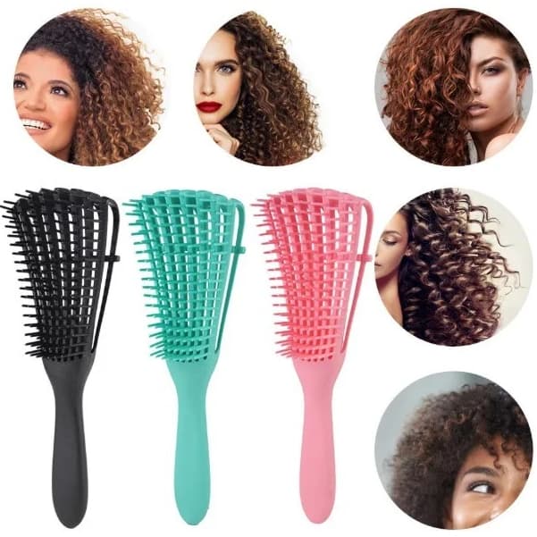 Pente Polvo Anti Frizz Presilha Ajustável Definir Cachos | Fácil Desembaraço Penteado Dia a Dia