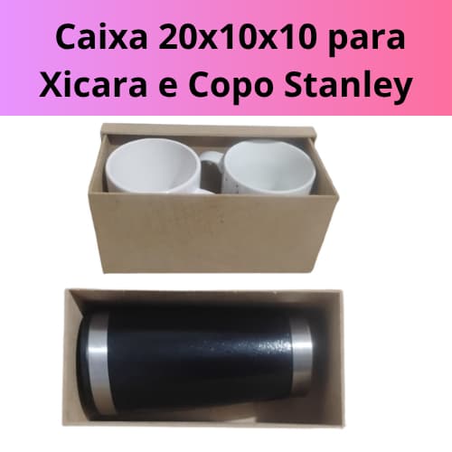 Caixa 20x10x10 porta xicara ,caneca, copo stanely padrinho madrinha, lembrancinha Caixa 20x10x10  1 ,2,3,4,6 unidades