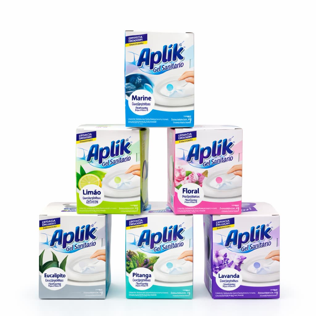 Kit 10 Unidades Gel Sanitário Várias Fragrâncias Aplik