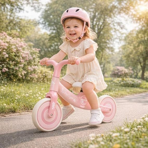 Bicicleta de Equilíbrio Infantil Sem Pedal - Rosa