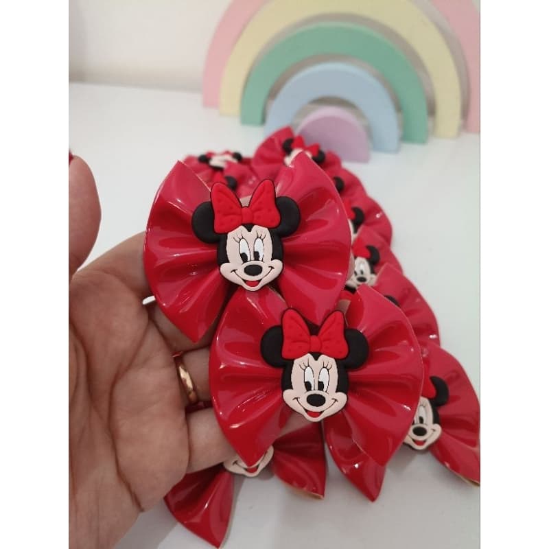 Parzinho de Laço Infantil Menina da Minnie