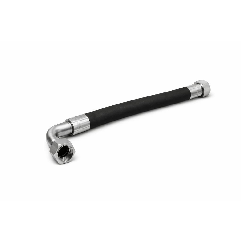 Mangueira Hidráulica 3/4" BSP 87cm Alta Pressão 2 Tramas Aço Terminal Reto + 90° Pronta para Uso
