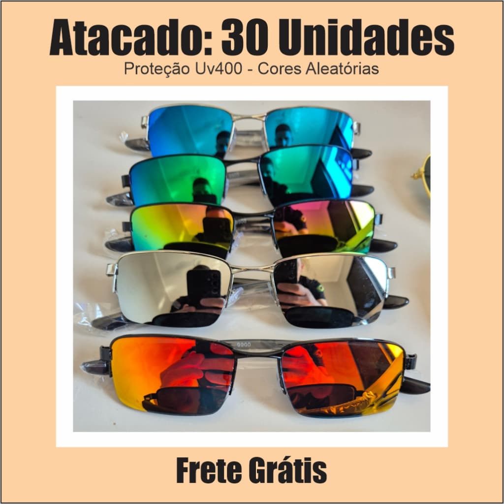 Pac30 Óculos Coloridos Moda Masculino Feminino Unissex Fashion Atacado Imperdível Influencers Verão Proteção UV Corrida
