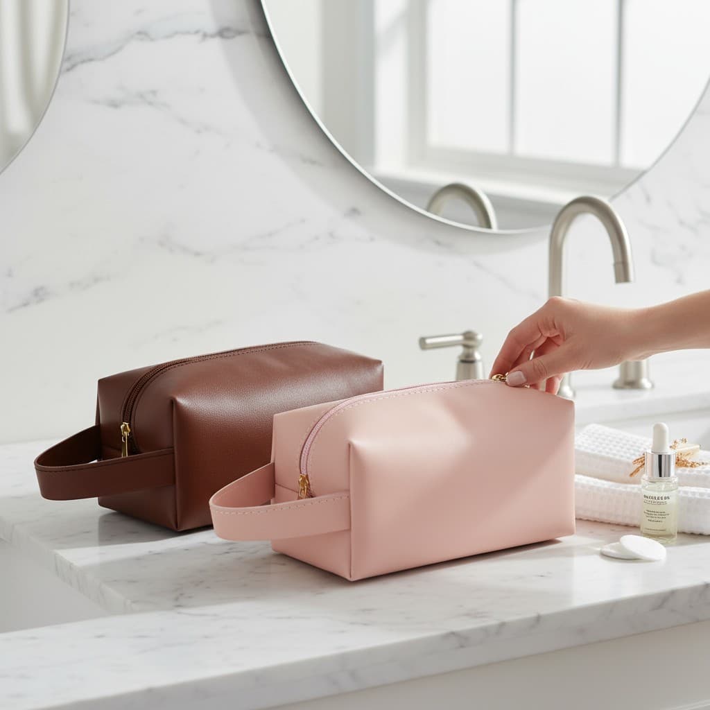 Kit 2 Necessaire Basica Pequena Porta Maquiagem organizadora de mala