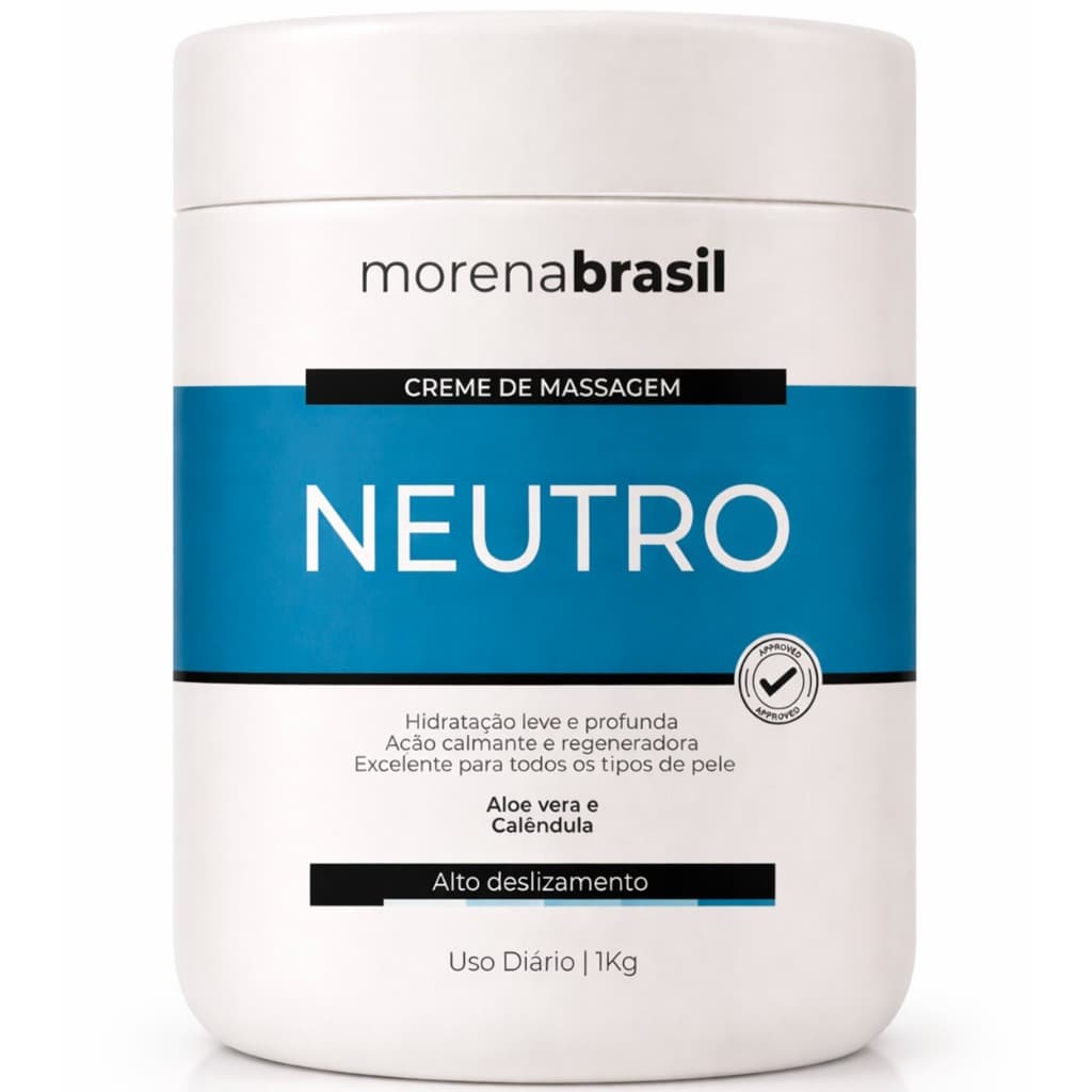Creme De Massagem Neutro Profissional 1kg Morena Brasil | 💙 Alto Deslizamento!!!!
