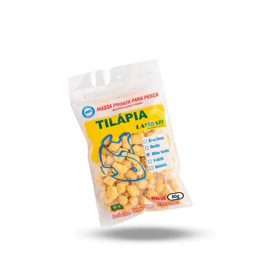 Kit 5 Massa Pronta Tilápia Milho Verde 80g Pesca - Lambari
