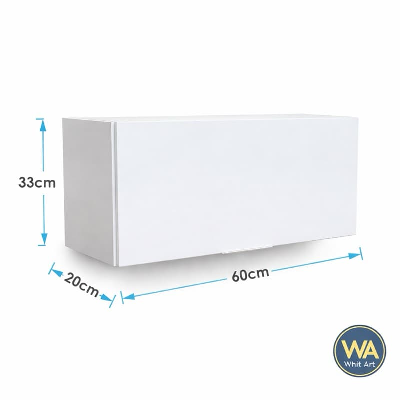 Armário Aéreo Basculante MDF 60x33 | Porta Para Cima ou Para Baixo | 15cm ou 20cm Profundidade |