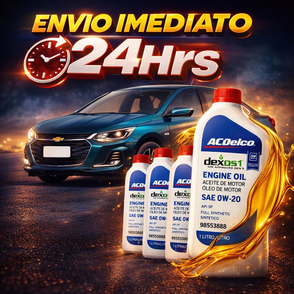 Kit Troca De Oleo Motor Gm 0w20 Sintético Acdelco 4 Litros