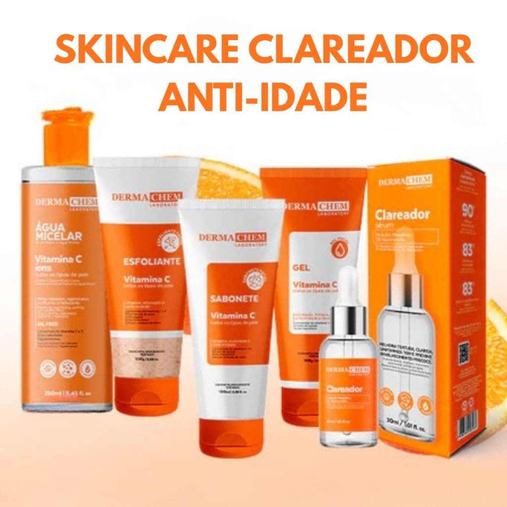 Kit Skincare Vitamina C Clareador e Anti-idade - Dermachem