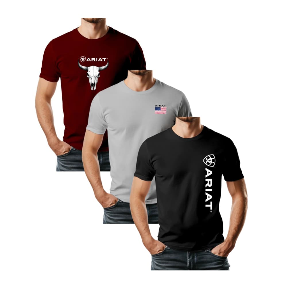 Kit 3 Camisas Masculina Cores Váriaveis Country Cowboy Rodeio Texas