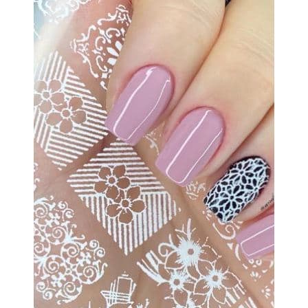 240 adesivos de unha 3d no cartelao pré pronto Branco Unhas Bonitas