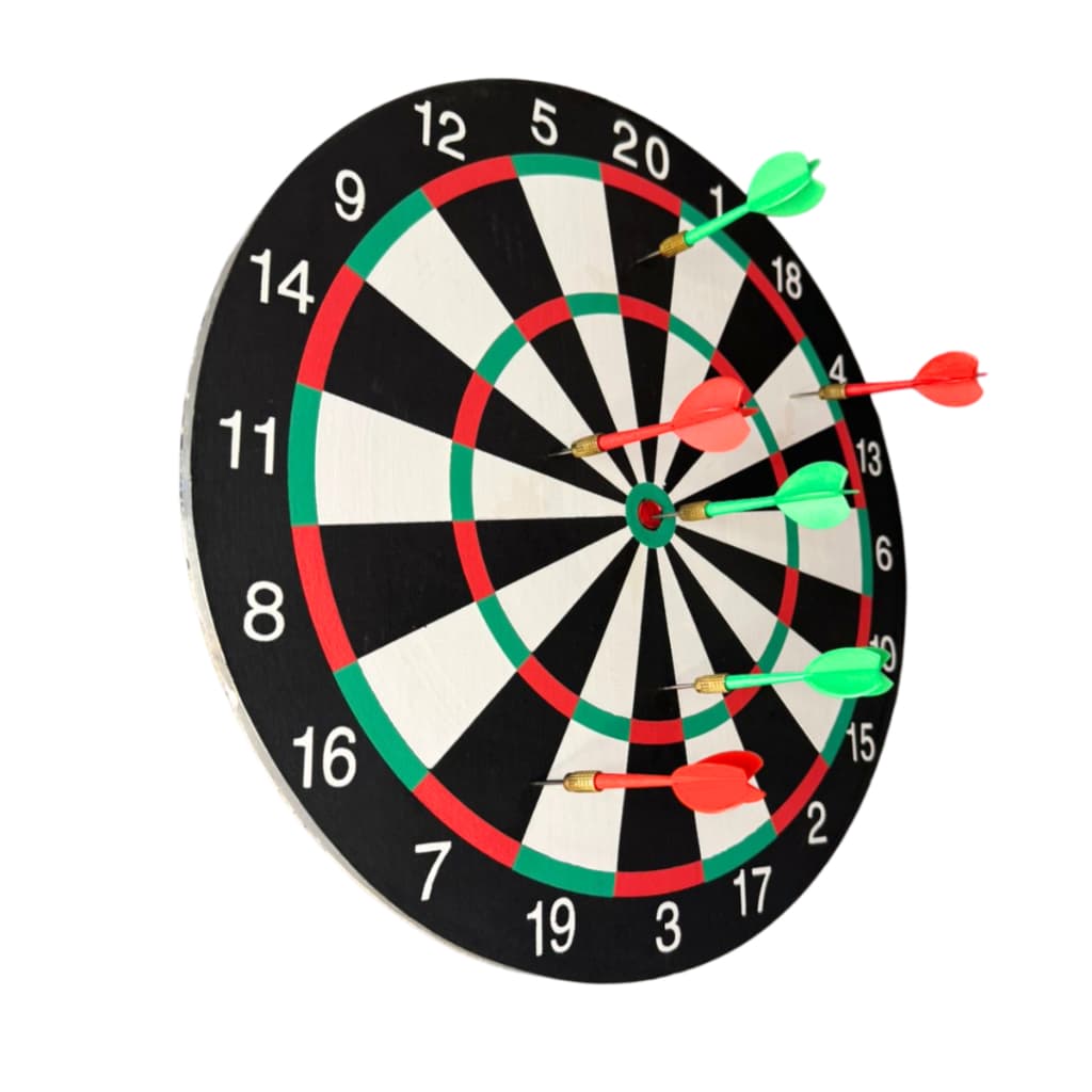 Jogo de dardos 30 cm 2 em 1 alvo duplo tiro ao alvo profissional tabuleiro com 4 dardos