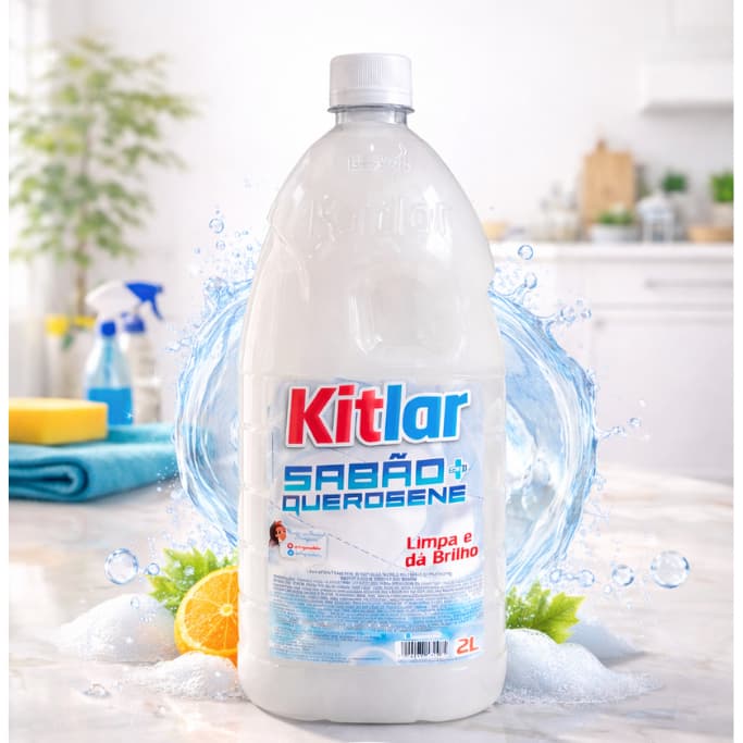 Sabão com Querosene Kitlar 2L Ação Repelente Limpa e da Brilho
