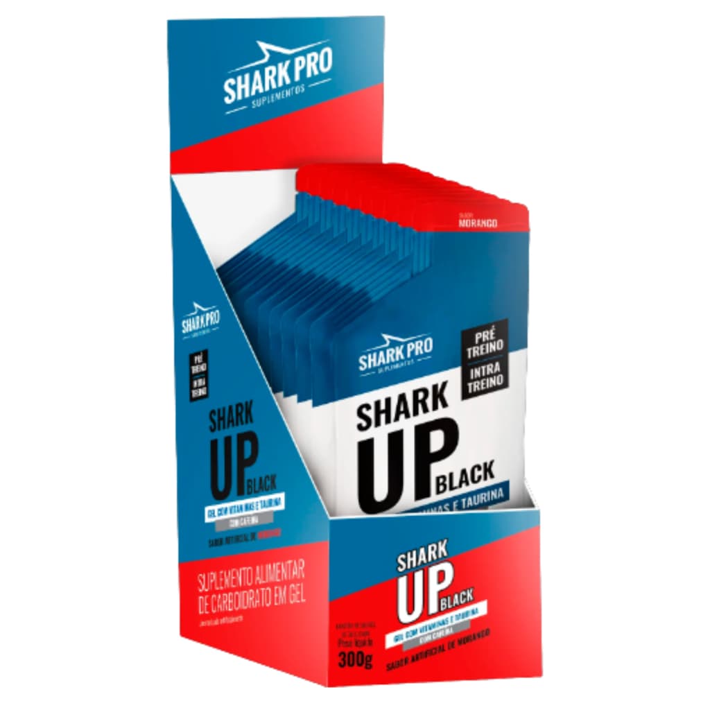 Shark Up Black Pré Treino em Gel C/10 Unidades 30g cada - ShakPro