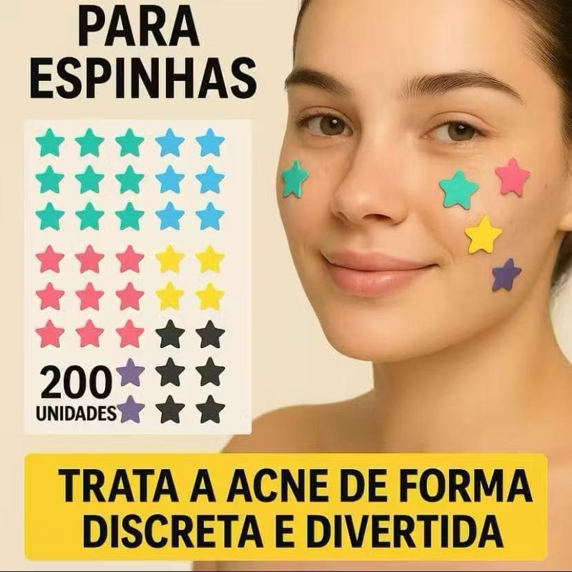 Kit 72/108/144/216 Proteção para Acne Adesivo para Espinha Hidrocoloide Invisível Tecnológico
