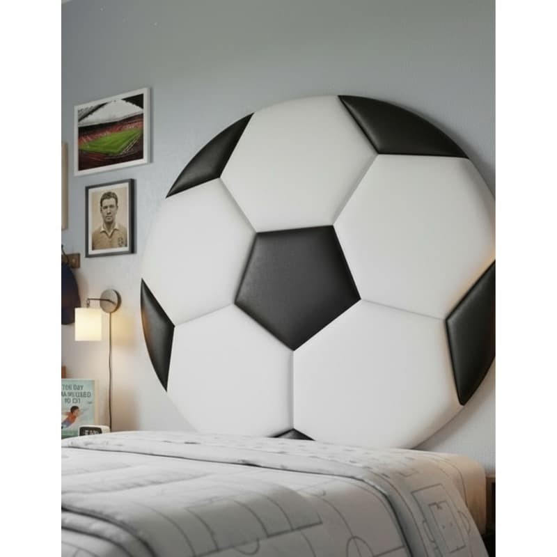 Cabeceira Menino Bola de Futebol Copa para cama box Queen