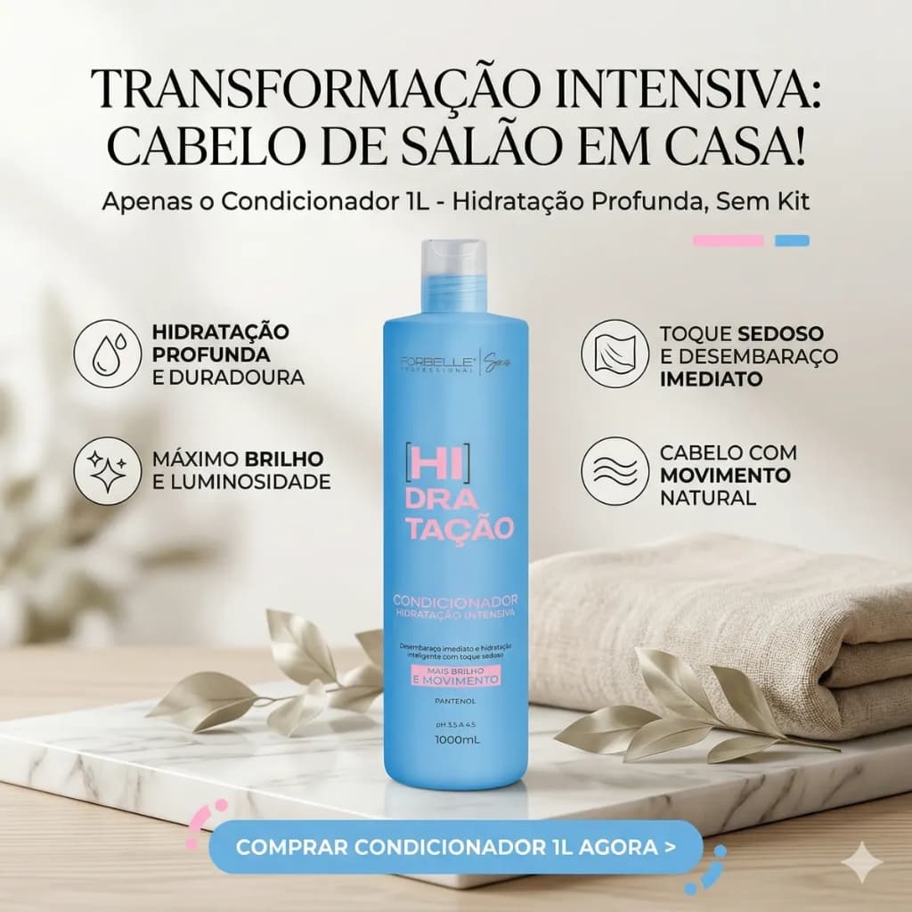 Condicionador Hidratação Intensiva Forbelle Professional 1L