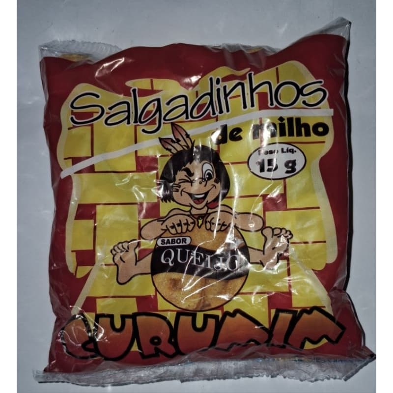 Salgadinho de milho curumim crocante sabor queijo.40 unidades 15g.para aniversário
