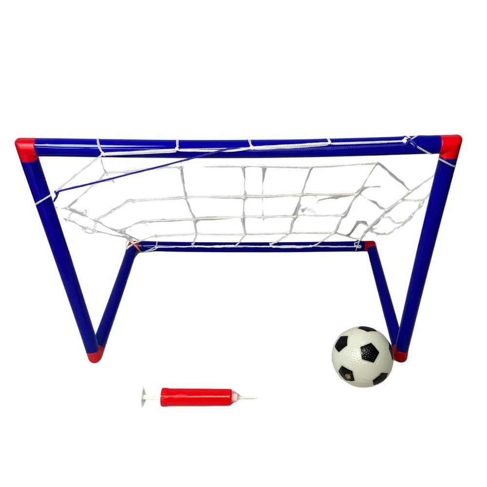 Kit Mini Trave com Rede + Bola + Bomba de Encher Trave Golzinho Futebol Infantil