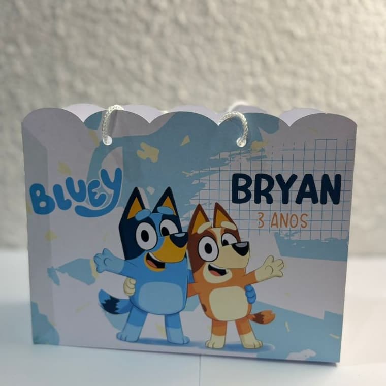 kit de Sacola Personalizado BLUEY para menino | Lembrancinha | Mimos | Aniversário PEGUE E MONTE