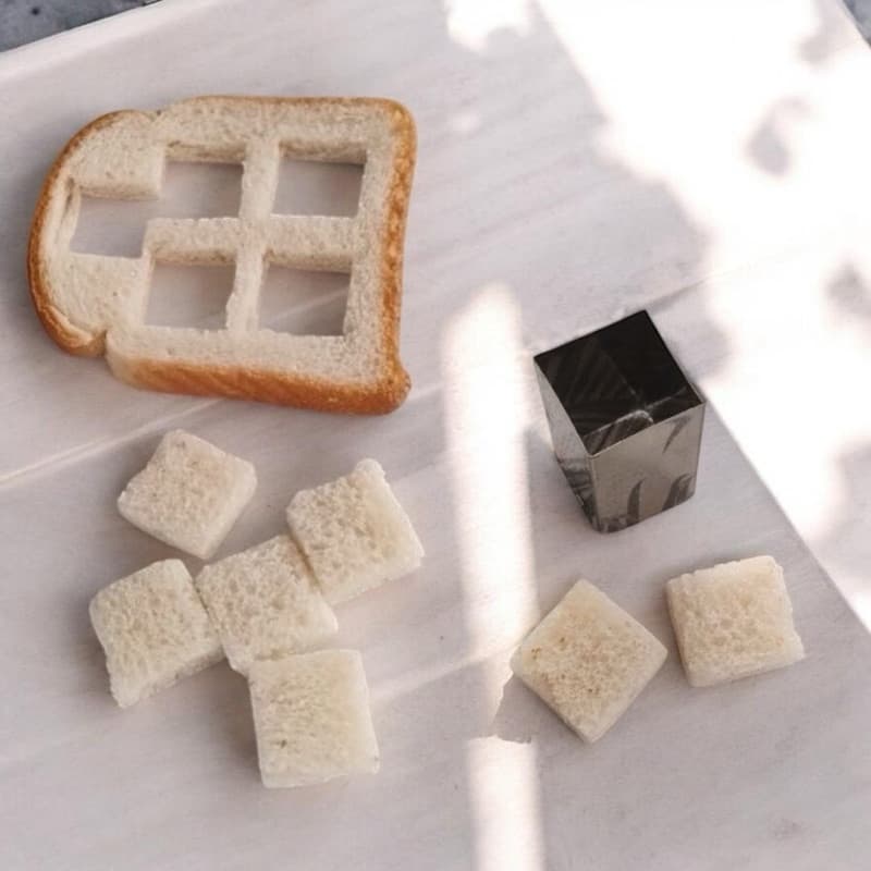 Cortador de Pão 2,5cm para Comunhão e Santa Ceia Moldador de Torradas Quadrado e Redondo