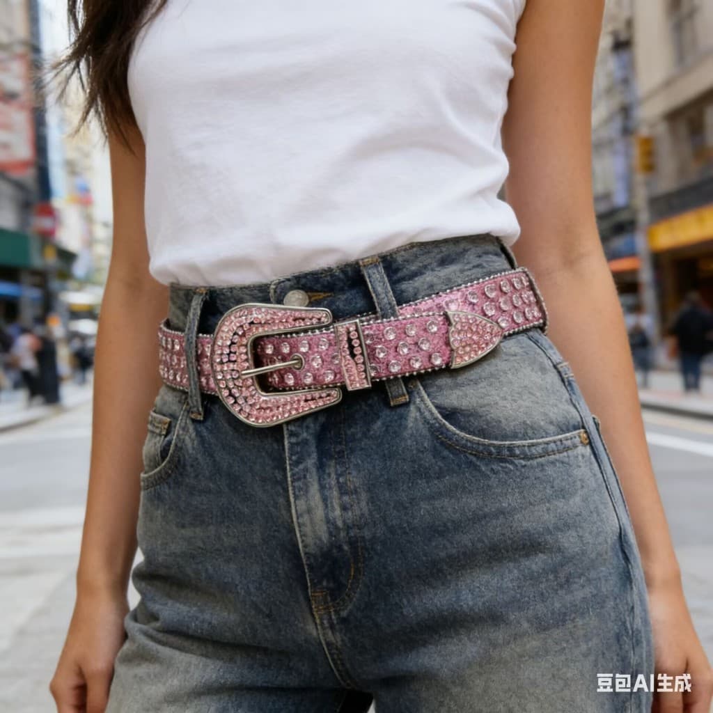 Cinto Feminino Country em Strass Brilhos Ocidental Cowboy Tachas Blogueira Moda Balada Festival
