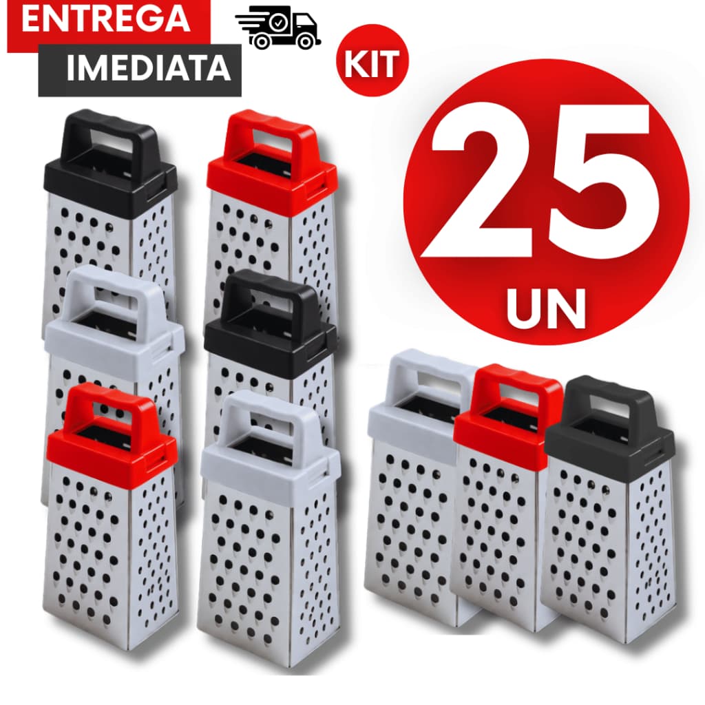 Jogo Mini Ralador 4 Faces Aço Inox 7,1 Cm Cozinha Chá de Cozinha Raladores Legumes Fruta Utensílios