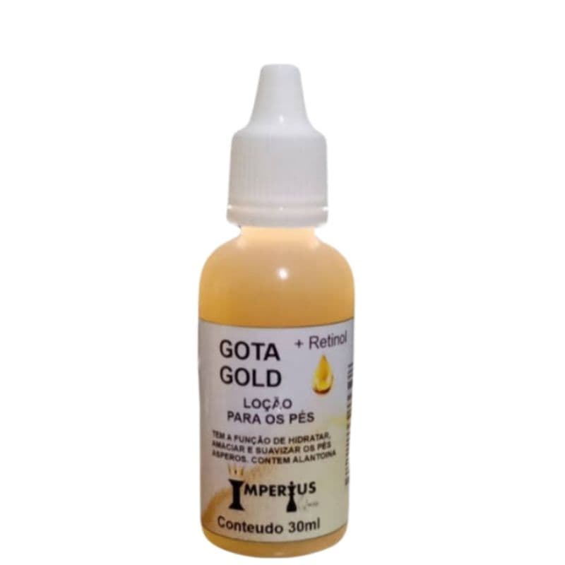 Gota Milagrosa Gold para os pés combate rachaduras & ressecamento 30 ml ( com Alantoína e Retinol)
