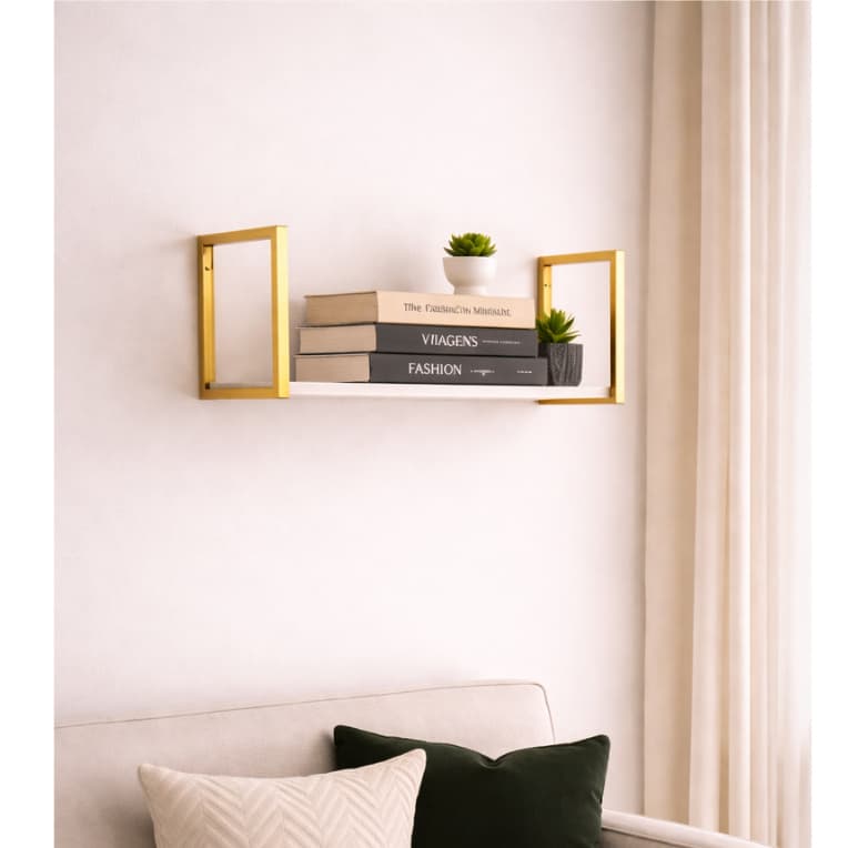 Prateleira Flutuante 55cm com MDF Moderno para Sala, Quarto e Escritório, Quarto Bebe
