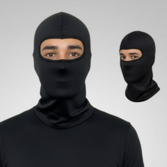 Balaclava Ninja Mascara Proteção UV50+ Preta Térmica Vôlei Militar Ciclismo Moto