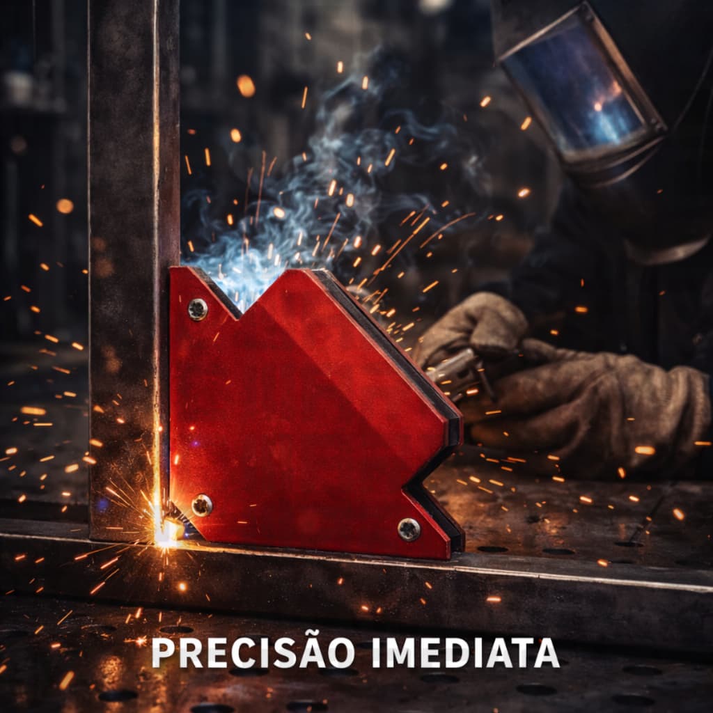 Esquadro Magnético Solda 12kg Multi Ângulos 45° 90° 135° Fixação Precisa Kit Variável