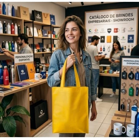 15 Sacola de TNT  35x27 Colorida - Kit Sustentável Brinde Eventos e Feiras kit boas vindas