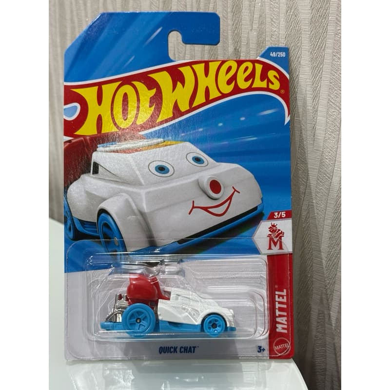 Carrinho Hot Wheels Quick Chat cinza / Hot Wheels Quick Chat branco