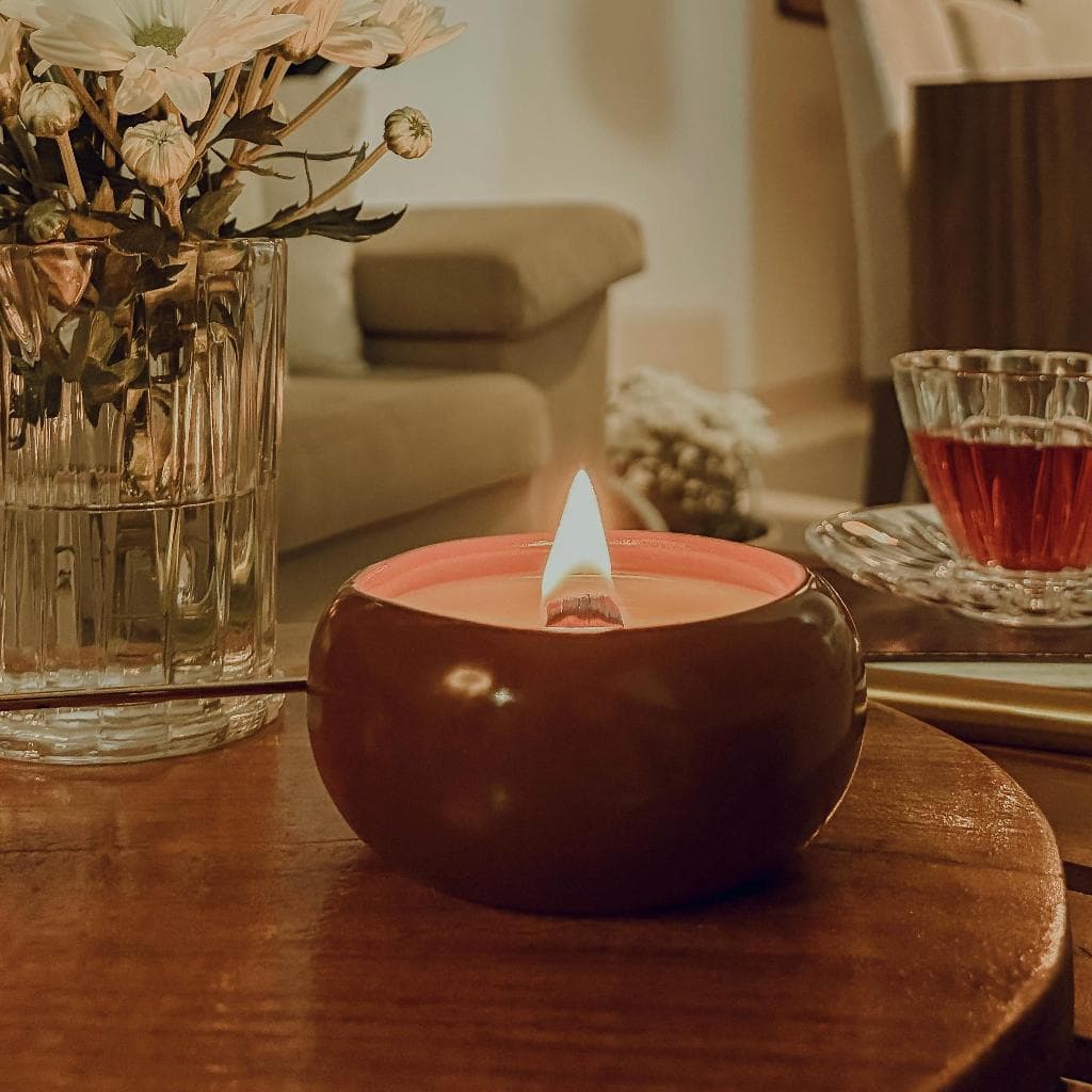 Vela Aromática Canela Âmbar - Vela artesanal - Vela Perfumada