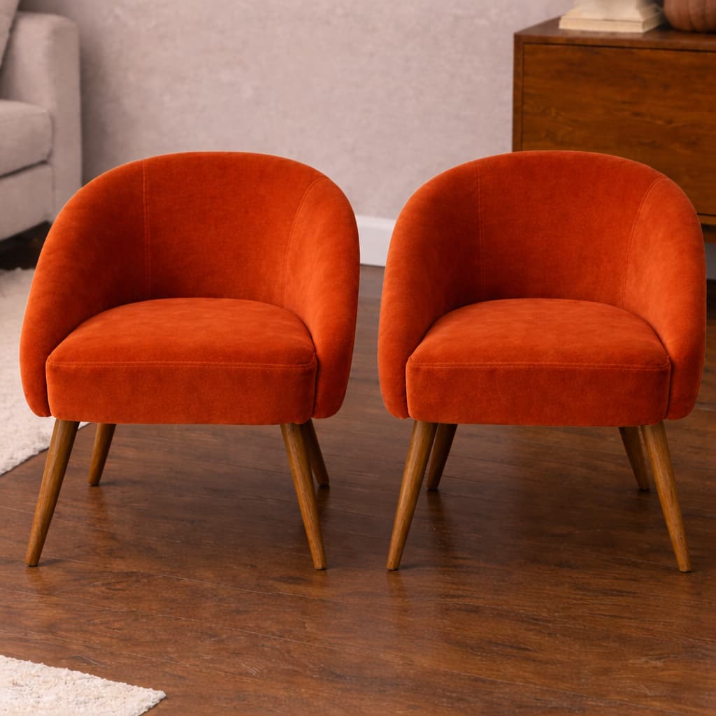Kit 2 Poltronas Decorativa Luna Luxo Veludo Varias Cores Pés Palio Sala, Penteadeira, Quarto, Recepção Decoração