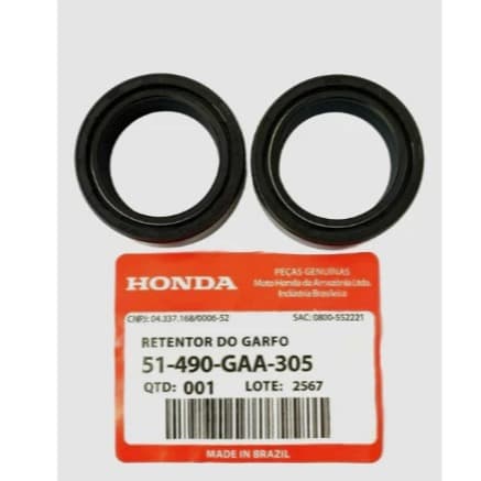 Retentor de Bengala Modelo (CG 150 Titan)  Envio do Par– Suspensão Dianteira Original Honda
