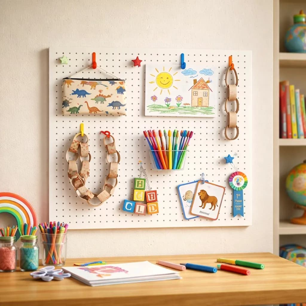 Placa Perfurada 60X60cm Organizador Ferramentas Brinquedos