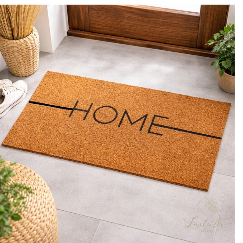 Tapete Porta Entrada HOME Antiderrapante Capacho Decorativo Resistente Vinílico Lavável Casa Moderna