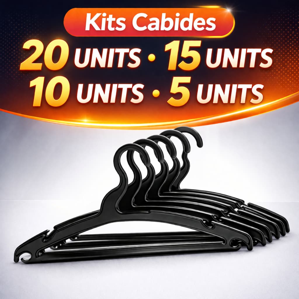 Cabide Adulto Preto Reforçado Kit 5 10 15 20 Unidades – Roupa Guarda-Roupa Resistente