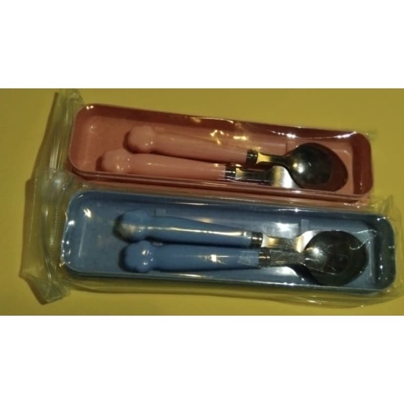 kit talheres inox 2 peças infantil color