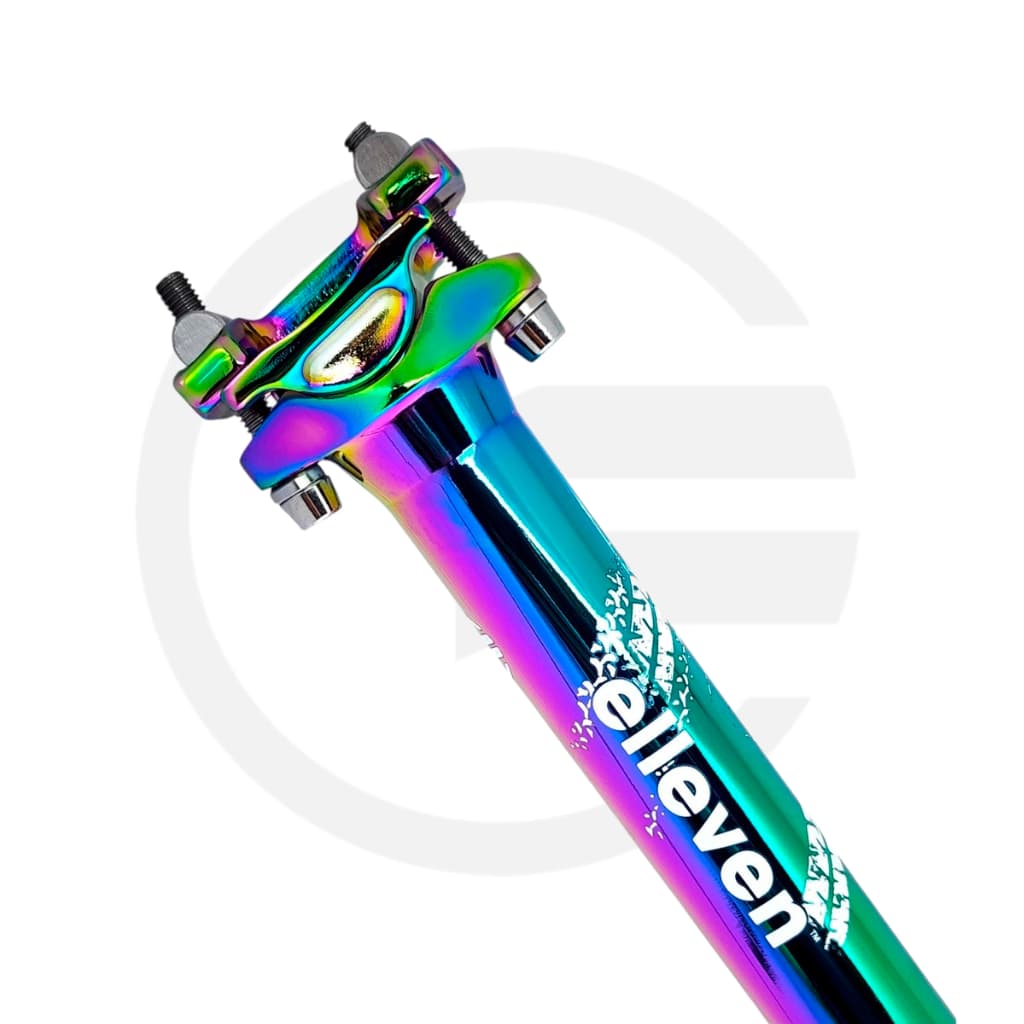 Canote De Selim Elleven Freestyle Alumínio BMX MTB 0 Offset 31.6mm 400mm Pintura Camaleão