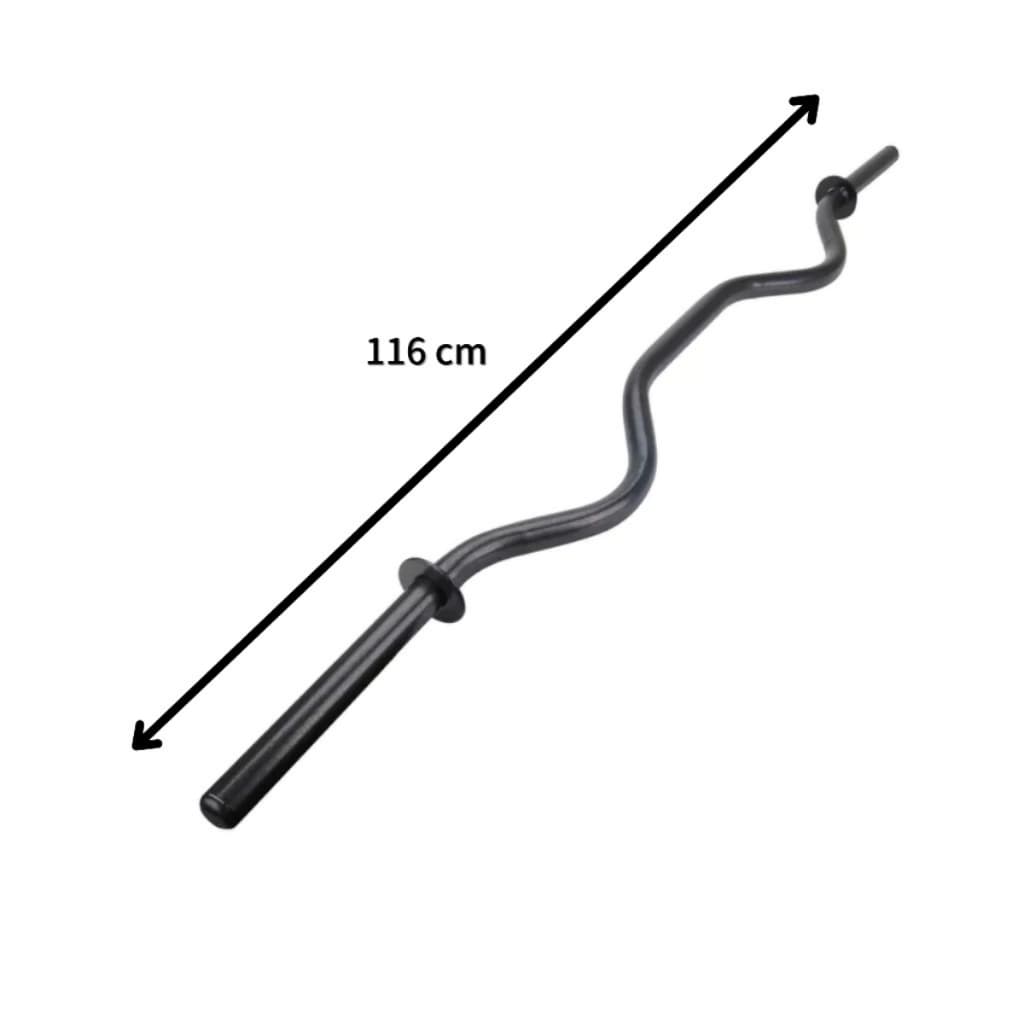 Barra W 1,16 M COM PAR DE PRESILHAS ACADEMIA MUSCULAÇÃO