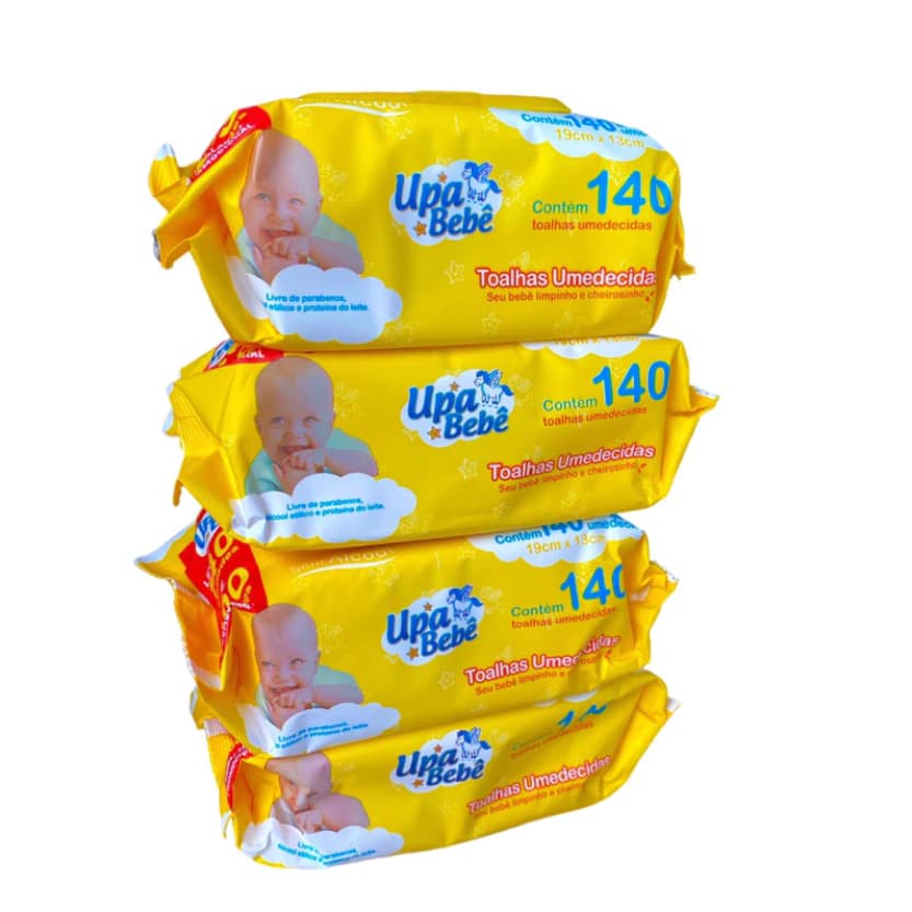 Caixa com 1680 lenços Toalhas Umedecidas Upa Bebê (12 pacotes 140und cada)