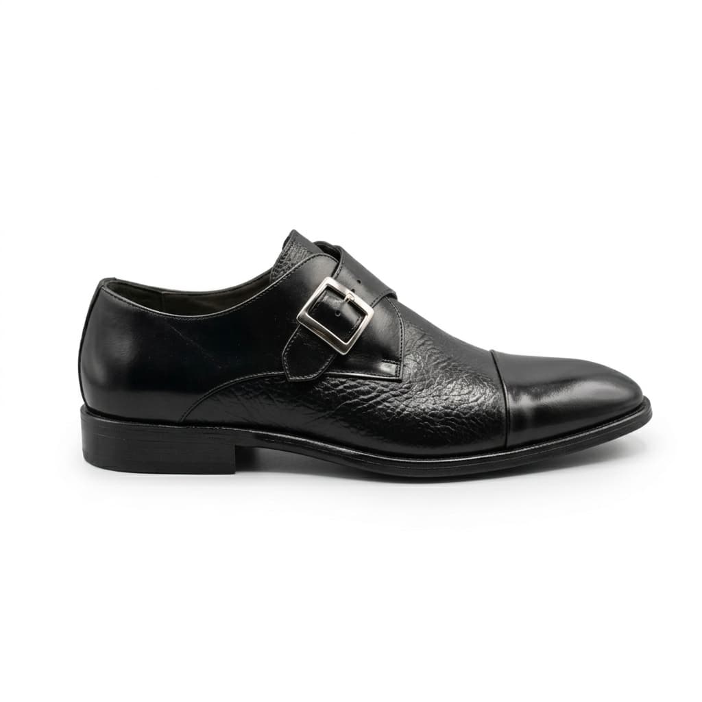 Sapato Social Masculino Monkstrap em Couro Sapato de Fivela Sapato Versatil e Sofisticado